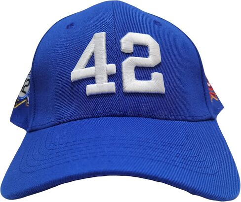 Kaleid 42# Robinson Baseball Caps for Men Adjustable Dad Hat with Day 50th Patch for Women Sports Outdoor Indoor Embroidered Blue, Blue, 7-7 5/8 in Kuwait