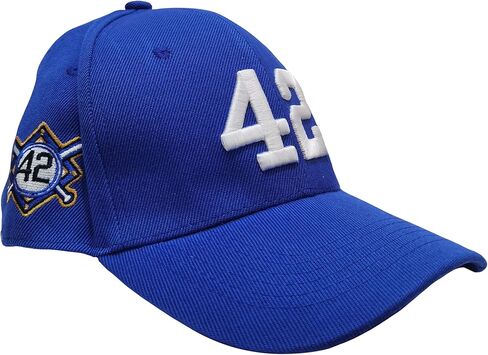 Kaleid 42# Robinson Baseball Caps for Men Adjustable Dad Hat with Day 50th Patch for Women Sports Outdoor Indoor Embroidered Blue, Blue, 7-7 5/8 in Kuwait
