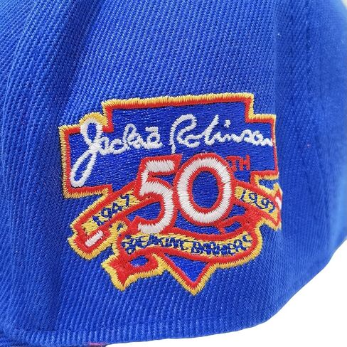 Kaleid 42# Robinson Baseball Caps for Men Adjustable Dad Hat with Day 50th Patch for Women Sports Outdoor Indoor Embroidered Blue, Blue, 7-7 5/8 in Kuwait
