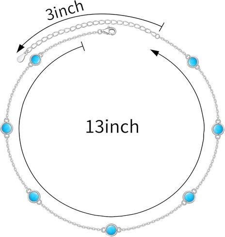 FLYOW S925 الفضة الاسترليني فراشة أنيقة / حجر القمر / الفيروز / دائرة قلادة قلادة قصيرة أنيقة الطبقات قلادة قلادة مجوهرات للنساء الفتيات in Kuwait