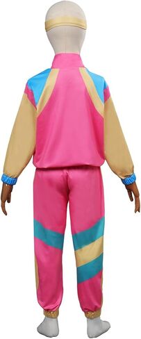 Powumie Kids 80s Retro Boys بدلة رياضية ريترو هيب هوب سترة واقية مجموعات Colorblock وتتسابق مجموعة in Kuwait