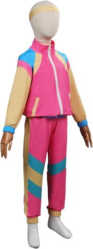 Powumie Kids 80s Retro Boys بدلة رياضية ريترو هيب هوب سترة واقية مجموعات Colorblock وتتسابق مجموعة in Kuwait