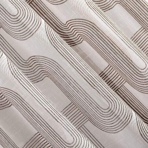 ستارة جيب من مزيج الكتان من Archaeo Art Deco Curves، مقاس 50 بوصة × 84 بوصة، بني البقان in Kuwait