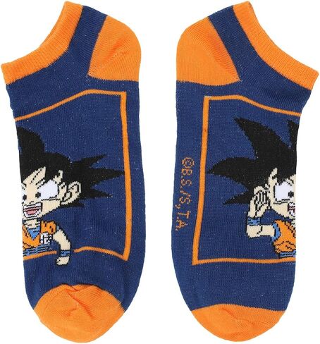 Bioworld Dragon Ball Super Goku Saiyan Transformations Adult 5-Pair Ankle Socks in Saudi Arabia