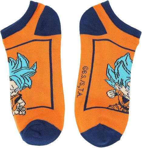 Bioworld Dragon Ball Super Goku Saiyan Transformations Adult 5-Pair Ankle Socks in Saudi Arabia
