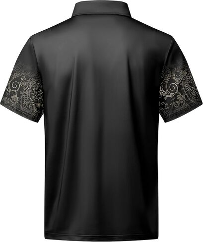 قمصان بولو بيزلي للرجال من TEREDIER كاجوال بأكمام قصيرة وطباعة قميص جولف بولو هاواي in Kuwait