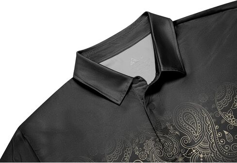 قمصان بولو بيزلي للرجال من TEREDIER كاجوال بأكمام قصيرة وطباعة قميص جولف بولو هاواي in Kuwait