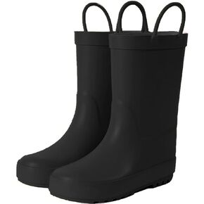 Hbxooxts kids Rain Boots, Toddler Rain Boots Waterproof Rubber Kids Rain Boots for Girls and Boys with Fun Patterns and Easy-On Handles in Kuwait