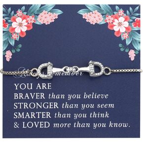 FEELMEM Horse Lover Gift Girls Horse Jewelry Horse Bit Horse Saddle Equestrian Jewelry Western Jewelry Cowgirl Bracelet Gift in Saudi Arabia