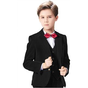 Yavakoor Boy Vlevet Blazer Suit Jacket for Boys Formal