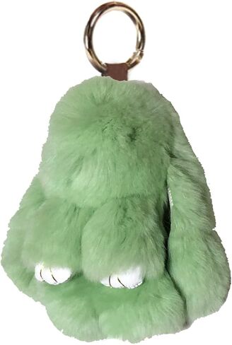Unpafcxddyig Bunny Keychain Cute Rex Rabbit Fur Keychain Car Handbag Keyring in Saudi Arabia