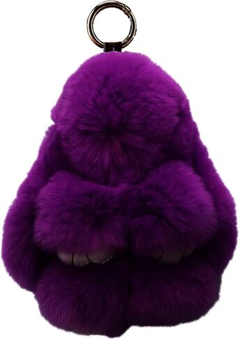 Unpafcxddyig Bunny Keychain Cute Rex Rabbit Fur Keychain Car Handbag Keyring in Saudi Arabia