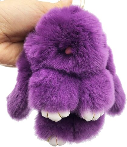 Unpafcxddyig Bunny Keychain Cute Rex Rabbit Fur Keychain Car Handbag Keyring in Saudi Arabia