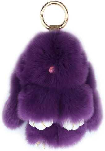 Unpafcxddyig Bunny Keychain Cute Rex Rabbit Fur Keychain Car Handbag Keyring in Saudi Arabia