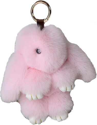 Unpafcxddyig Bunny Keychain Cute Rex Rabbit Fur Keychain Car Handbag Keyring in Saudi Arabia