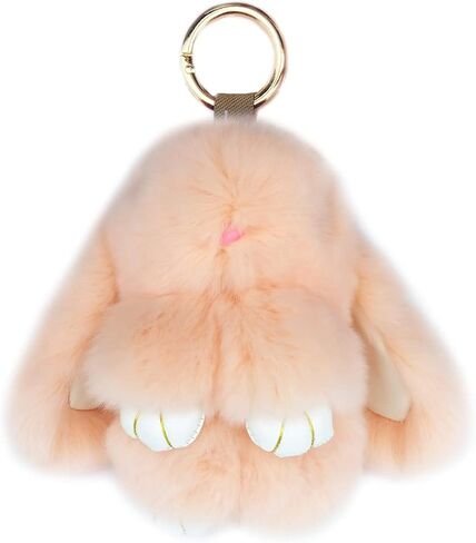 Unpafcxddyig Bunny Keychain Cute Rex Rabbit Fur Keychain Car Handbag Keyring in Saudi Arabia