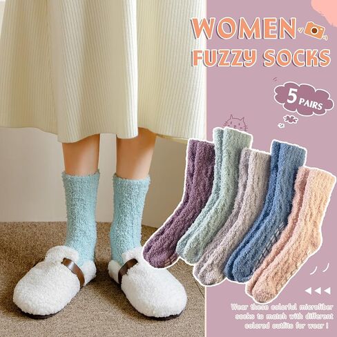 WEVIAS جوارب مستشفى غير قابلة للانزلاق للنساء شبشب جوارب غامض مع قبضة الشتاء الحراري رقيق دافئ لينة الجوارب الدافئة in Kuwait