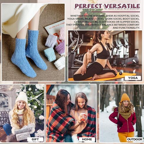 WEVIAS جوارب مستشفى غير قابلة للانزلاق للنساء شبشب جوارب غامض مع قبضة الشتاء الحراري رقيق دافئ لينة الجوارب الدافئة in Kuwait