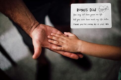 Bonus Dad Gifts from Daughter Son Stepfather Step Dad Birthday Gift from Daughter Metal Wallet Card Christmas Gifts for Stepdad Thank You for Loving Me as Your Own Gifts in Saudi Arabia