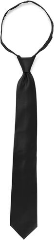 Umo Lorenzo Mens Zipper Tie - Solid Color Black Red and Navy Zipper Tie in Kuwait