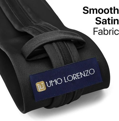Umo Lorenzo Mens Zipper Tie - Solid Color Black Red and Navy Zipper Tie in Kuwait