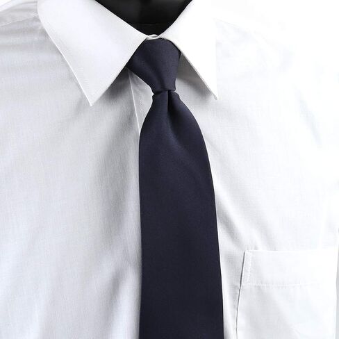 Umo Lorenzo Mens Zipper Tie - Solid Color Black Red and Navy Zipper Tie in Saudi Arabia