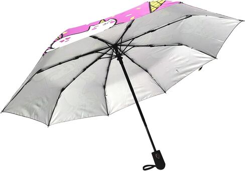 Khulula UV Protection Automatic Auto Open Close Compact Printed Travel Umbrella for Rain Water-Resistant Mini Small Size Lightweight Folding Umbrella in Kuwait