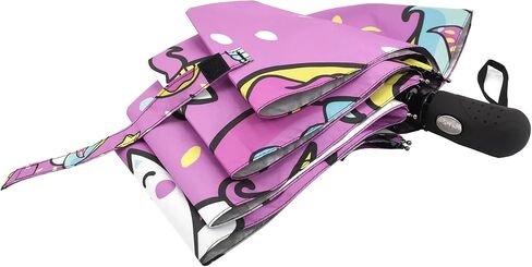 Khulula UV Protection Automatic Auto Open Close Compact Printed Travel Umbrella for Rain Water-Resistant Mini Small Size Lightweight Folding Umbrella in Kuwait
