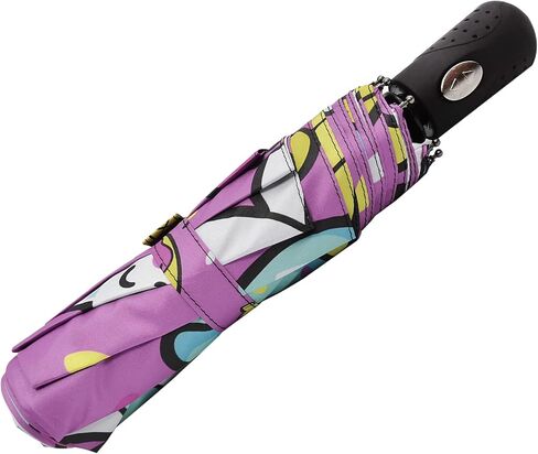 Khulula UV Protection Automatic Auto Open Close Compact Printed Travel Umbrella for Rain Water-Resistant Mini Small Size Lightweight Folding Umbrella in Kuwait