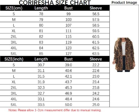 CORIRESHA Women's Leopard Print Faux Fur Coat Lapel Casual fuzzy Autumn Winter Coat in Saudi Arabia