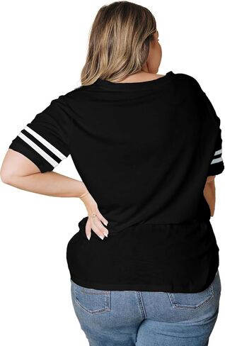 AOBUTE Plus Size Women's Mardi Gras Shirts St. Patrick's Day V Neck Tops 1X-4X in Kuwait