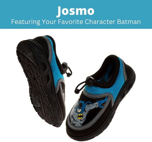 Josmo Boy's Batman Water Shoes-Aqua Socks for Kids-Sandals Waterproof Sport Summer Slip-on Character Superhero Comics Outdoor Beach Pool Slides Swim Slippers in Saudi Arabia