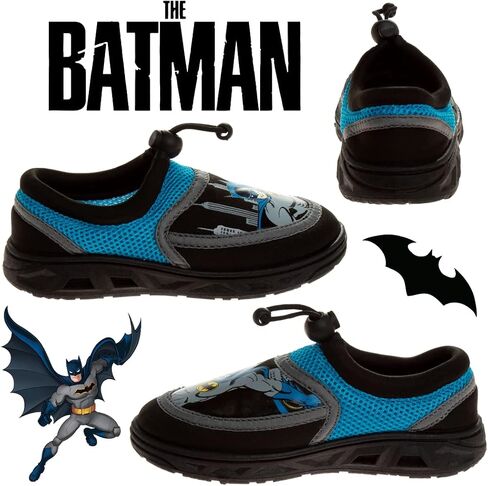 Josmo Boy's Batman Water Shoes-Aqua Socks for Kids-Sandals Waterproof Sport Summer Slip-on Character Superhero Comics Outdoor Beach Pool Slides Swim Slippers in Saudi Arabia