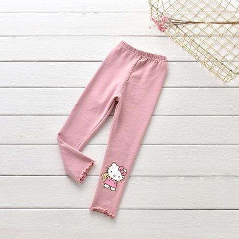 Girl Leggings Hello Kitty Kid Pants Autumn Fall Soft Toddler Sport Casual Flower-Shape Leggings 2-9Y in Kuwait