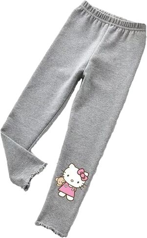 Girl Leggings Hello Kitty Kid Pants Autumn Fall Soft Toddler Sport Casual Flower-Shape Leggings 2-9Y in Kuwait