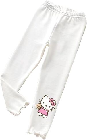 Girl Leggings Hello Kitty Kid Pants Autumn Fall Soft Toddler Sport Casual Flower-Shape Leggings 2-9Y in Kuwait
