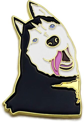 مضحك سيبيريا هاسكي المينا التلبيب دبوس لطيف الكلب المينا دبوس هدايا لمحبي الكلاب in Kuwait