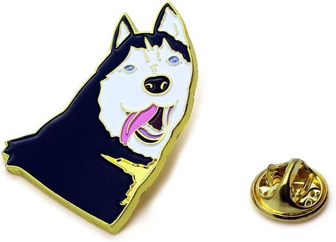 مضحك سيبيريا هاسكي المينا التلبيب دبوس لطيف الكلب المينا دبوس هدايا لمحبي الكلاب in Kuwait