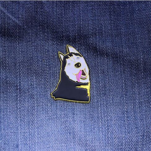 مضحك سيبيريا هاسكي المينا التلبيب دبوس لطيف الكلب المينا دبوس هدايا لمحبي الكلاب in Kuwait