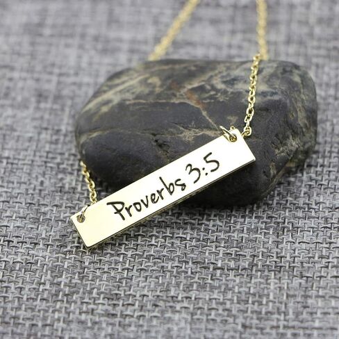 Memgift Christian Bar 𝐍𝐞𝐜𝐤𝐥𝐚𝐜𝐞 Bible Verse Faith Jewelry Baptism Birthday 𝐆𝐢𝐟𝐭 𝐟𝐨𝐫 𝐖𝐨𝐦𝐞𝐧 Girls Sister in Saudi Arabia