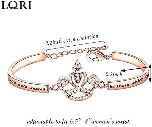 LQRI Sweet 15 Gifts Girls Sweet 15 Jewelry Quinceanera Gift Princess Crown Bracelet Quince Jewelry 15th Birthday Gift (silver) in Saudi Arabia