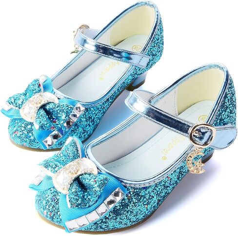 فستان الحفلات التنكرية للأميرات من Ohlover Flower Girls حذاء لامع ماري جينس in Kuwait