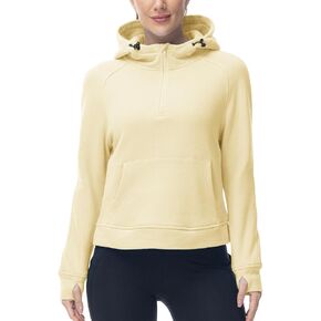 Gopune Womens Hoodies Sweatshirts Fleece Lined Collar Pullover Quarter Quarter Zip Up Long Sleeve Crop Tops Sweater in Kuwait