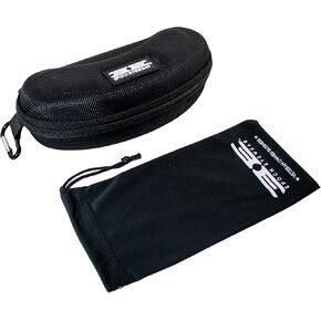 Epoch Eyewear Premium Zippered Hard Sunglasses Case and Microfiber Pouch Classic Black in Saudi Arabia