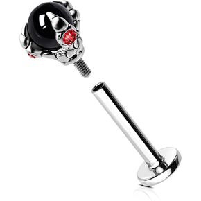 OUFER 16G Cartilage Earring, 316L Surgical Steel Flat Back Earrings, Internally Threaded Lip Ring Studs, Colorful Helix Conch Tragus Lobe Cartilage Earrings