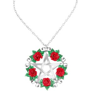 مكانة يجد قلادة الخماسي الوردي قلادة القوطية مجوهرات الويكا in Kuwait