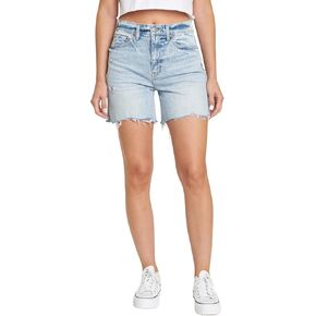 DAZE Women's Sundaze High-Rise Long Jean Shorts in Kuwait