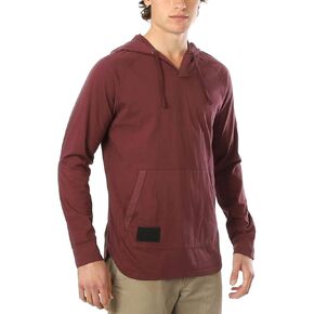 ZIMEGO Men's Long Sleeve Hoodie Garment Dyed Pullover Hood shirt - Lightweight in Kuwait