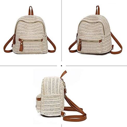 ZLM BAG US Handwoven Straw Backpack for Women Bohemian Beach Backpack Purse Casual Holiday Daypack in Saudi Arabia