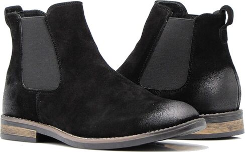 حذاء Enzo Romeo BL01 للرجال من تشيلسي، فستان أنيق سهل الارتداء من الجلد السويدي، حذاء للكاحل in Kuwait